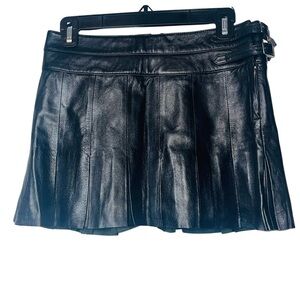 Joie Black Skater Mini Skirt Pleated Night Out